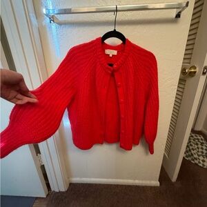 Sezane Vibrant Red Women's Cardigan